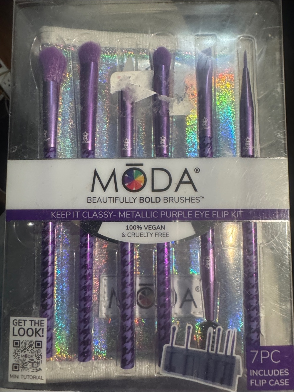 Moda Metallic Purple 7-Piece Eye Brush Kit